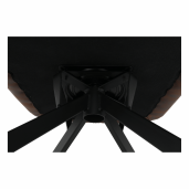 Fotoliu rotativ maro tesatura cu efect de piele intoarsa negru Komodo 67x72x97 cm