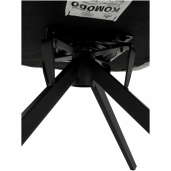 Fotoliu rotativ tapiterie textil gri picioare metal negru Komodo 67x72x97 cm