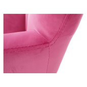 Fotoliu rotativ tapiterie velur roz Komodo 67x72x97 cm 