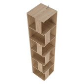 Raft de colt din mdf stejar sonoma Korind 38x38x186.2 cm 