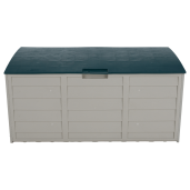 Lada depozitare pentru gradina, plastic gri/verde, Kortez 112x49x54 cm