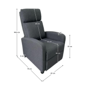 Fotoliu de relaxare gri Kreso 67x73x99.5 cm