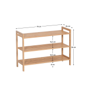 Pantofar 3 rafturi bambus Kreno 70x26x50 cm