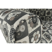 Set fotoliu cu taburet tapiterie textil in stilul patchwork  Astrid 86x72x105 cm