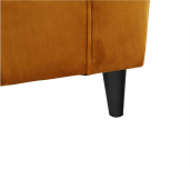 Fotoliu tapiterie textil galben mustar Charlot 86x72x105 cm
