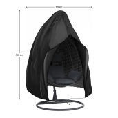 Husa protectie scaun suspendat, negru, Kryto 115x190 cm