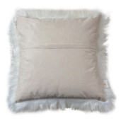 Fata perna decorativa blana alba gri 45x45 cm