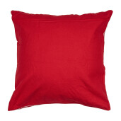 Set 2 fete perne Reni Craciun textil rosu alb 45x45 cm