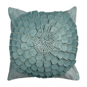 Fata perna decorativa textil verde Flower 45x45 cm