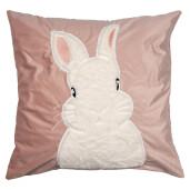 Fata perna textil alb roz Iepuras 45x45 cm