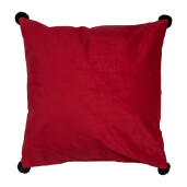Fata perna decorativa textil rosu alb Smile 45x45 cm