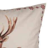 Fata perna textil multicolor Craciun si Reni 45x45 cm