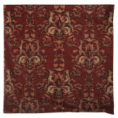 Fata perna textil rosu bej 45x45 cm