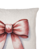 Fata perna poliester bej roz Fundita 45x45 cm