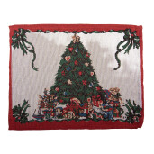 Set 6 suporturi farfurii Craciun Bradut poliester multicolor (6) 33x45 cm