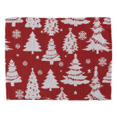 Set 6 suporturi farfurii Craciun Braduti poliester alb rosu (6) 33x45 cm