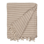 Patura bumbac bej maro 125x150 cm