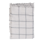 Patura bumbac gri alb 125x150 cm