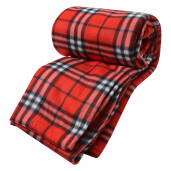 Patura textil alb negru rosu 180x200 cm