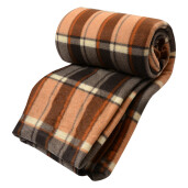 Patura textil alb bej maro 180x200 cm