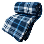 Patura textil alb albastru 180x200 cm