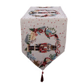 Traversa masa Craciun Spargatorul de Nuci poliester multicolor 33x180 cm
