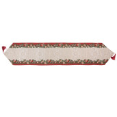 Traversa masa Craciun poliester multicolor II 33x180 cm