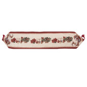 Traversa masa Craciun poliester multicolor IIK 33x180 cm