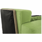 Fotoliu extensibil tapiterie textil verde bej stanga Kubo 104x78x70 cm