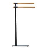 Suport prosoape metal negru bambus natur Laban 19.8x39.43x78.9 cm