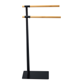 Suport prosoape metal negru bambus natur Laban 19.8x39.43x78.9 cm