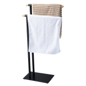 Suport prosoape metal negru bambus natur Laban 19.8x39.43x78.9 cm