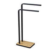 Suport prosoape metal neagru bambus Labav 19.8x41.7x76.5 cm