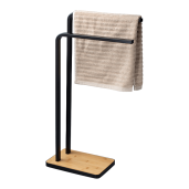 Suport prosoape metal neagru bambus Labav 19.8x41.7x76.5 cm