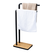 Suport prosoape metal neagru bambus Labav 19.8x41.7x76.5 cm