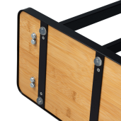 Suport prosoape metal neagru bambus Labav 19.8x41.7x76.5 cm
