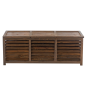 Lada depozitare pentru gradina, lemn maro, Ladam 121x44,5x45 cm