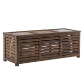 Lada depozitare pentru gradina, lemn maro, Ladam 121x44,5x45 cm