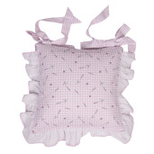 Set 2 fete perne scaune bumbac alb mov Lavanda 40x40 cm