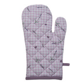 Set 2 manusi termice bumbac alb mov Lavanda 18x30 cm