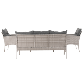Set mobilier gradina ratan sintetic Lalen 161x55x77/86 cm