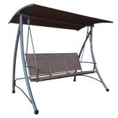Leagan gradina 3 locuri gri maro Lamia 193x125x165 cm
