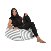 Fotoliu tip sac alb gri Lapin 50x72x75 cm