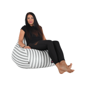 Fotoliu tip sac alb gri Lapin 50x72x75 cm