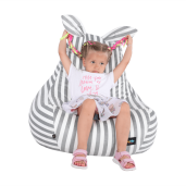 Fotoliu tip sac alb gri Lapin 50x72x75 cm
