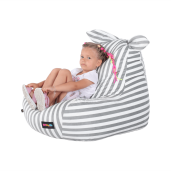 Fotoliu tip sac alb gri Lapin 50x72x75 cm