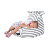 Fotoliu tip sac alb gri Lapin 50x72x75 cm