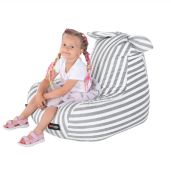 Fotoliu tip sac alb gri Lapin 50x72x75 cm