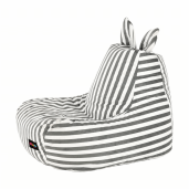 Fotoliu tip sac alb gri Lapin 50x72x75 cm