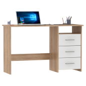 Birou DTD laminat stejar sonoma alb Laristote  123x50x76,9cm